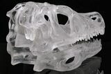 Carved Quartz Crystal Dinosaur Skull - Huge #199462-5